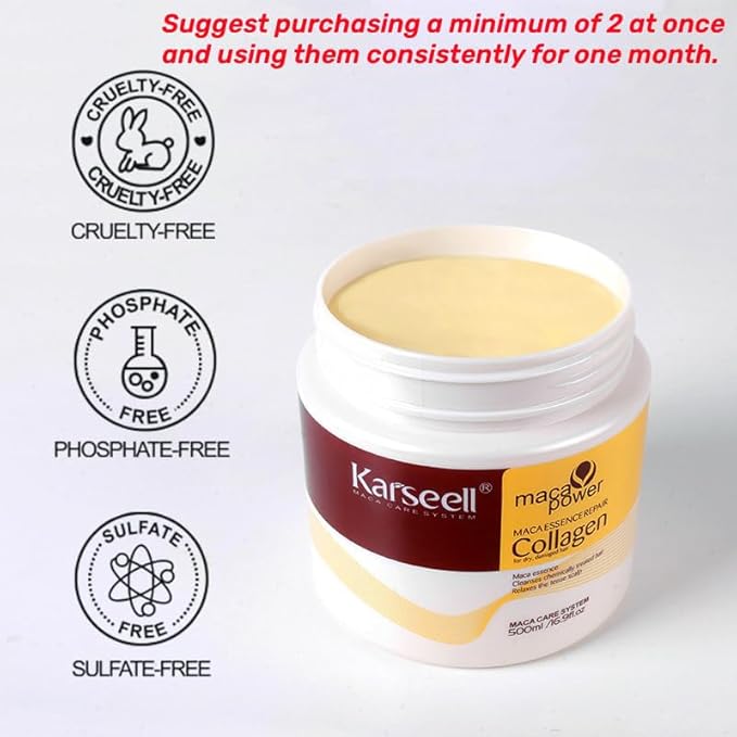 Karseell Collagen Hair Treatment Mask For Dry Damaged & All Hair Types - 500ml